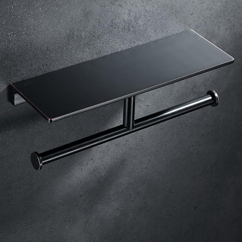 Paper Towel Hook Bathroom roll Paper Holder Paper Towel Hook Holder Toilet Paper Towel Holder, Double Black Ancient Paper Holder
