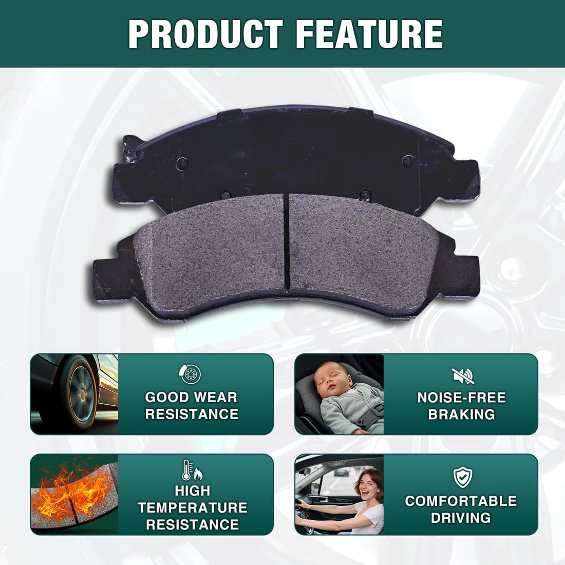 Brake Rotors and Break Pads 6pc Front Replace Brakes Kit fits Ford Fiesta 2011 2012 2013 2014 2015 2016 2017 2018 1.6L l4, fits Ford Fiesta 2014 2015 2016 2017 1.0L l3