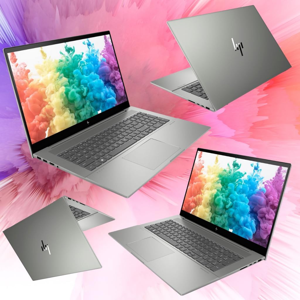 HP 2023 Envy Laptop, 17.3' FHD Touchscreen, Intel Core i7-1355U, NVIDIA RTX 3050, 32GB RAM, 1TB SSD, HDMI, Webcam, Backlit KB, SD Card Reader, Wi-Fi 6, Windows 11 Home, Grey
