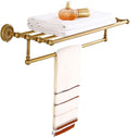 Bathroom Hardware Set,Towel Rack Set for Bathroom European Antique Brass Bath Towel Bar Toilet Wall Hanging Bathroom Pendant Towel Rack Stand,Bath Towel Rack