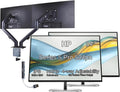 HP Series 5 Pro 24' WUXGA IPS Monitor with 5ms Response Time, Flicker Free, VESA Mount (100mm), Displayport, HDMI, Black/Silver Color 2 Pack with DKZ Hub & ErgoFlexy Dual Monitor Mount
