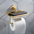 Bathroom Shelves All Copper Brushed Gold Towel Rack Bar Rail, Simple and Light Luxury Bath Towel Rack, Bathroom Bathroom Rack, Hardware Pendant Set (Color : Mobile Phone Towel Rack)