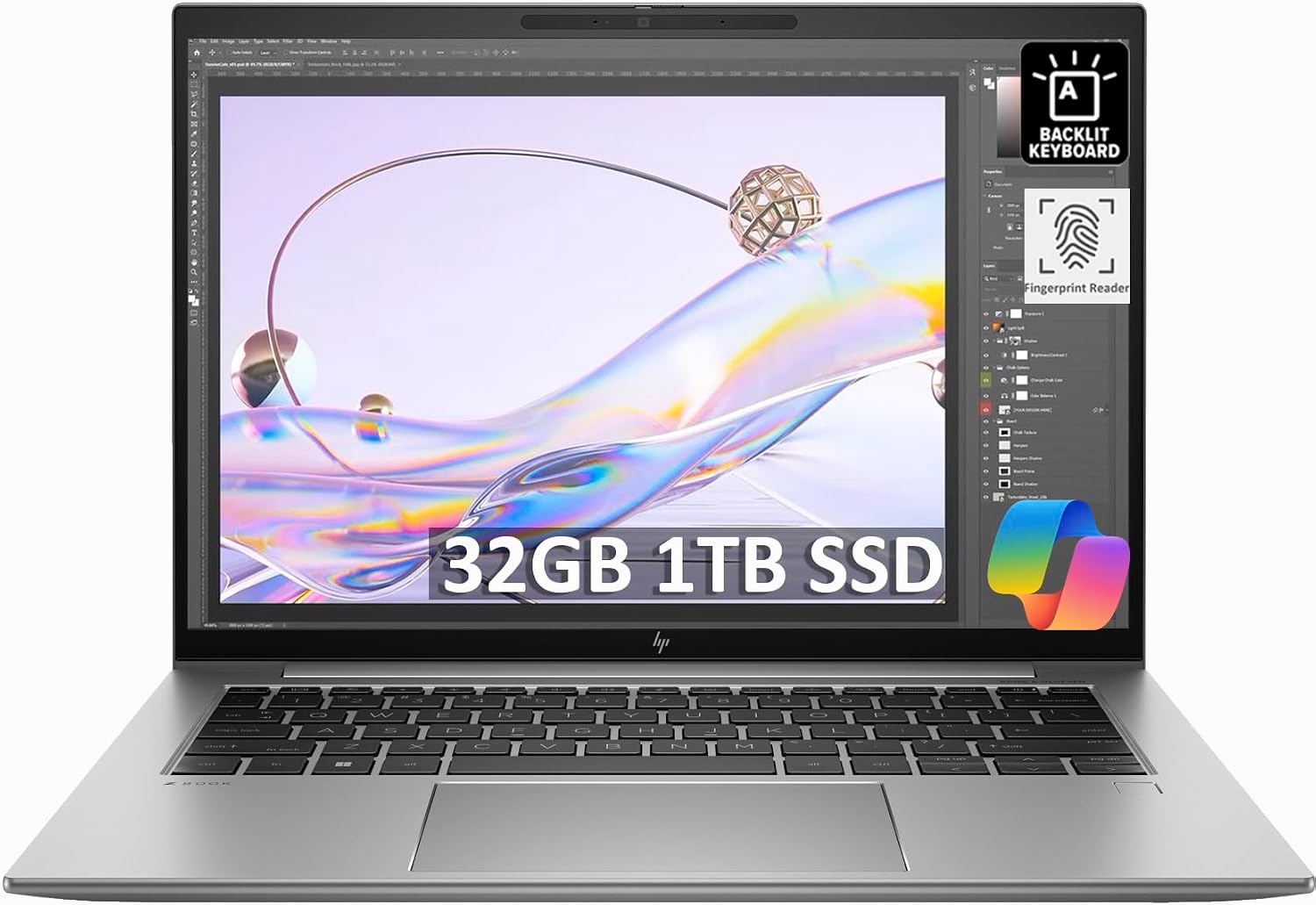HP ZBook Firefly G10 Mobile Workstation (14' FHD+, Intel 14-Core i7-1370P, 32GB DDR5 RAM, 1TB SSD) Laptop for Engineer, Designer, Backlit, Fingerprint, 5MP IR Webcam, 2x Thunderbolt 4, Win 11 Pro