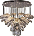 Modern Luxury Crystal LED Chandelier Living Room Restaurant Hotel Lobby Villa Glass Chandelier Gold and Silver Color Decorative Light,Dining Light Fixtures