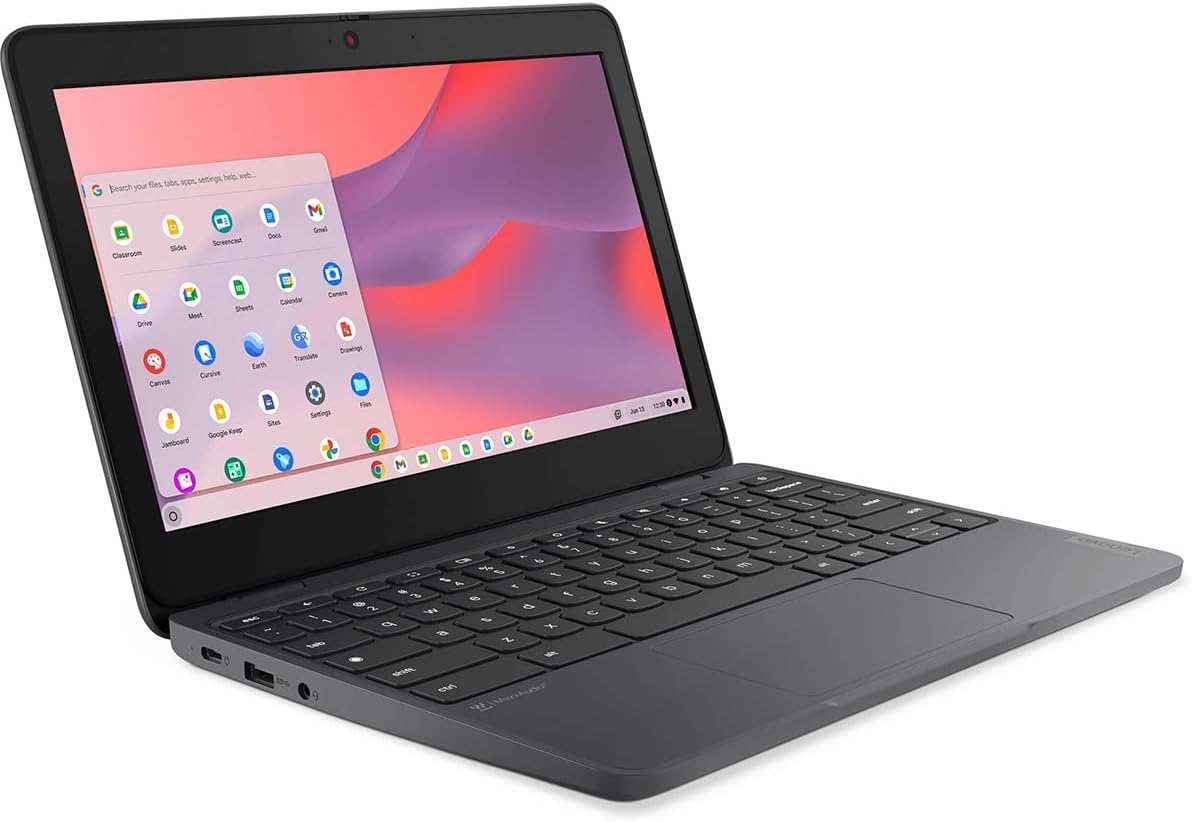 Lenovo 100e Chromebook Gen 4 83G80001US 11.6' Touchscreen Chromebook - HD - Intel N-Series N100-8 GB - 64 GB Flash Memory - English Keyboard - Graphite Gray