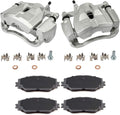 SCITOO Front Left & Right Brake Kit [4] Brake Pads [2] Brake Disc Calipers w/Bracket Compatible With 2009-2010 for Pontiac for Vibe,2008-2014 for Scion for xD,2009-2018 for Toyota for Corolla