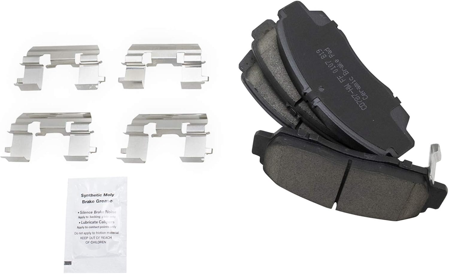 TRQ Front Brake Pad and Rotor Set Ceramic Rotors Calipers Hoses Compatible with 2003-2007 Honda Accord