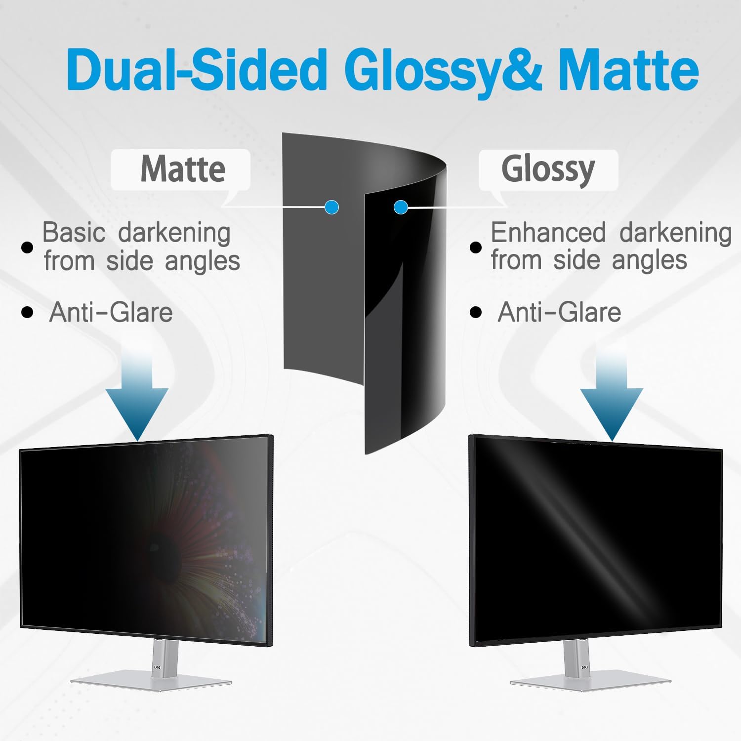 [5 Pack] 34 Inch Computer Privacy Screen for 21:9 Aspect Ratio Widescreen Monitor, Eye Protection Anti Glare Blue Light Filter Shield, Removable Anti-Scratch Anti Spy Protector