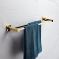 Bath Towel Bar European All-Copper Bathroom Rack Organizer Bathroom Gold Towel Rail Rack Towel Bar Bathroom Hardware Pendant Towel Holder,Single Rod(Double Rod)