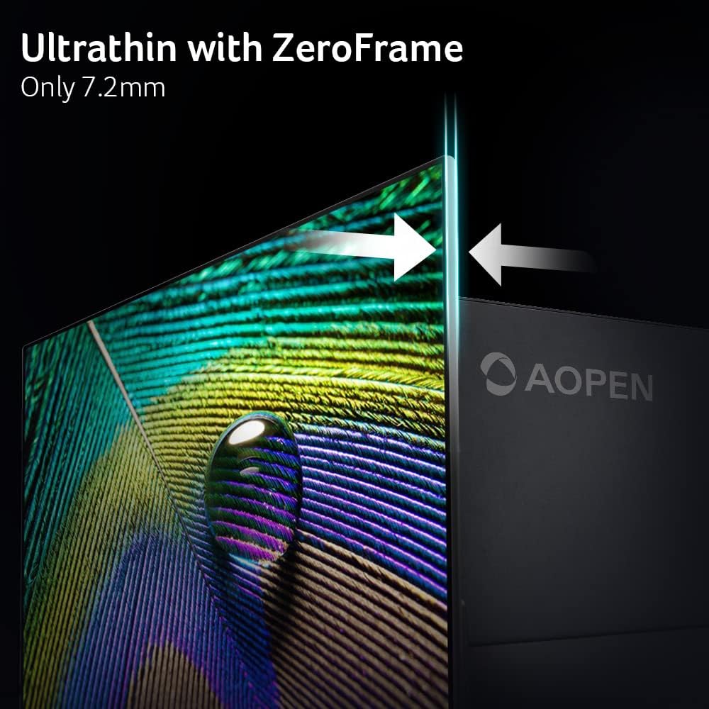 AOPEN by Acer 32SA2Q Abi 31.5' FHD 1920 x 1080 Zero-Frame IPS Gaming Office Monitor | AMD FreeSync Technology | Ultra-Thin Stylish Design | 75Hz | HDR 10 | 1ms TVR | Tilt | HDMI & VGA Ports
