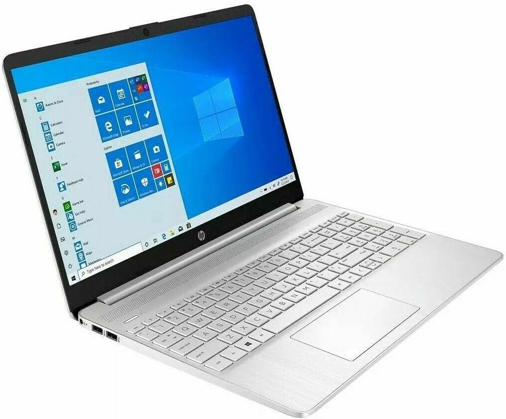 2022 HP 15.6' HD Non-Touch Laptop 11th gen Intel Core i3-1115G4, 8GB RAM, 256GB SSD, HD Webcam, WiFi, Bluetooth 4.2, USB Type-C, HDMI, Windows 10 S, Natural Silver, LPT 2-Week Support