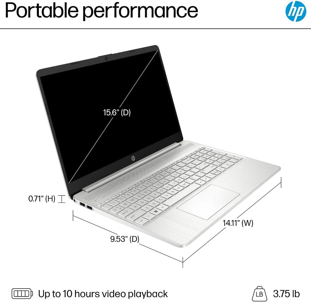 HP Pavilion Business Laptop (2024), 15.6' FHD Display,with Free Lifetime Office 2021, Intel i7-1255U (10-core, up to 4.7Ghz),32GB, 1TB SSD, Intel Iris Xe Graphics, Windows 11 Pro, Silver