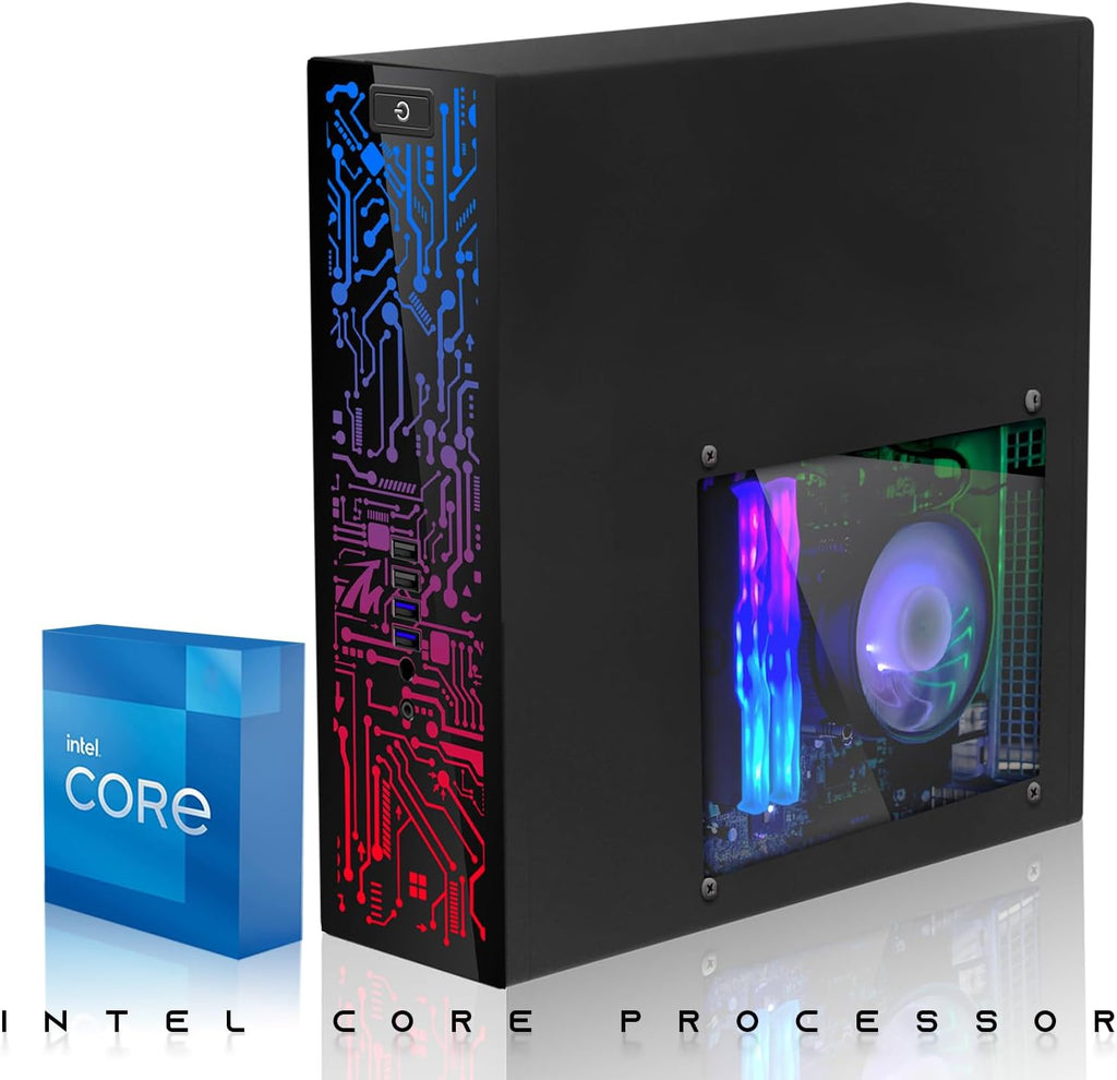 Hp Desktop Computer PC – Intel Core i5, 32GB ARGB RAM, 1TB SSD, 24 Inch Curved Monitor, RGB Keyboard with AI Copilot Key and Mouse, RGB Soundbar, Windows 11(Renewed)