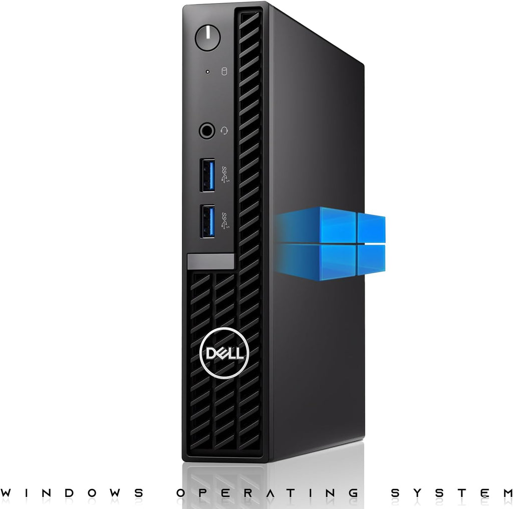 Dell Optiplex Tiny Mini Desktop PC, Core i5, 16GB RAM, 1TB SSD with Dual 32 inch Curved Monitor, AI Enabled RGB Keyboard Mouse, RGB Soundbar and Webcam Windows 11 Pro (Renewed)