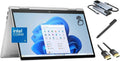 HP Envy x360 2-in-1 Touchscreen Laptop, 14' FHD, 10-Core Intel Core 5 120U (Beats i7-1255U), 8GB RAM, 512GB SSD, FP Reader, Backlit, WiFi 6E, Webcam, USB-C, 3-in-1 Bundle, Win 11