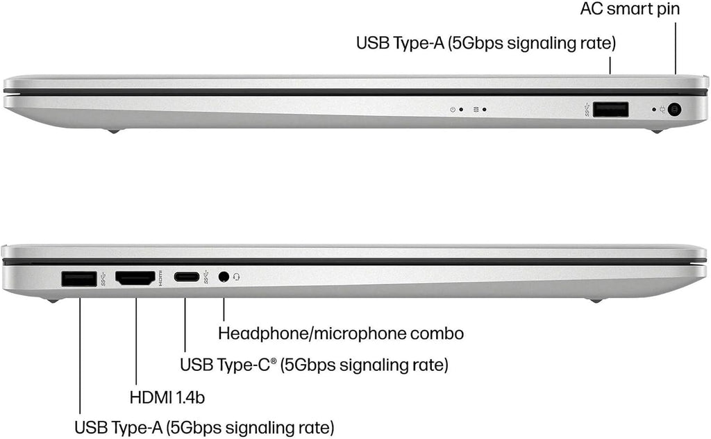 HP 17 Business Laptop 17.3' HD+ Touchscreen AMD 6-core Ryzen 5 7430U (Beats i7-1255U) 32GB RAM 1TB SSD Type-C Fast Charge Long-Lasting Battery Win11Pro ICP Hub