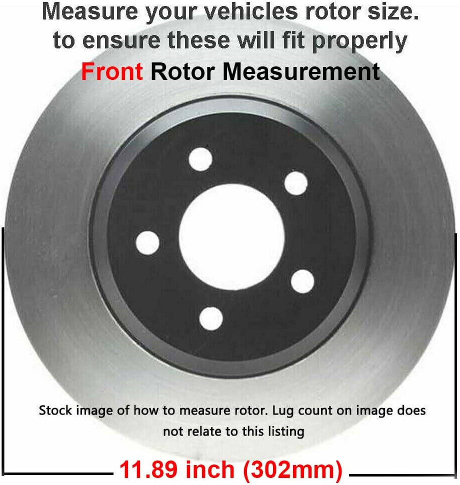 Detroit Axle - 4.2L Brake Kit for Chevrolet Trailblazer GMC Envoy Buick Rainier Drilled & Slotted Rotors Ceramic Brakes Pads Replacement : 11.89'' Front Rotor and 12.8'' Rear