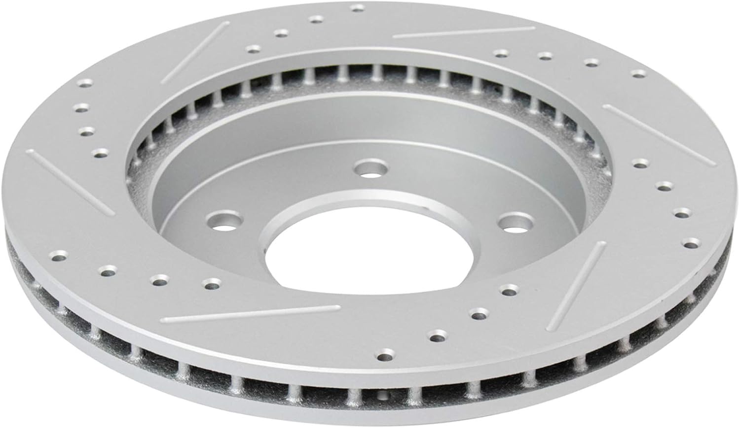 TRQ Performance Front Brake Pad and Rotor Set Ceramic Vented Coated Drilled Slotted Rotors Calipers Compatible with 1999-2003 Ford F-150 2004 F-150 Heritage