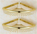 Shower Shelves Gold Bath Sets, Towel Rack, Paper Holder, Toilet Brush Holder, Hooks Bathing Accessories (Color : Corner Shelf)