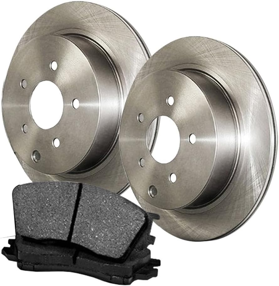Front Brake Pads and Rotors Kit, (Set of 3) Automotive Replacement Brake Kits Dwvksz, for Ford Fiesta 1.6L 2001 2003 2004, for Ford Fiesta Ikon 1.6L 2002-2004, for Ford Courier 1.6L 2001-2012