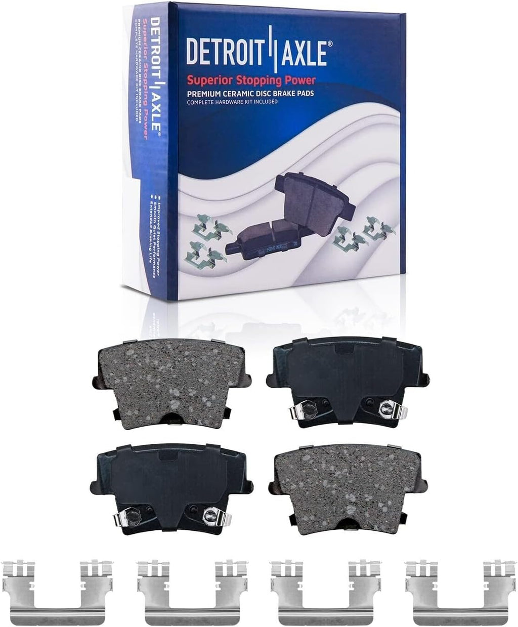 Detroit Axle - Brake Kit for Chrysler 300 Dodge Magnum Challenger Charger, 12.60'' inch Front & Rear Drilled & Slotted Brake Rotors Ceramic Brake Pads w/Hardware Replacement