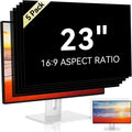 [5-Pack] 23 Inch Computer Privacy Screen for 16:9 Widescreen Monitor, Anti Glare Anti-UV Eye Protection Desktop PC LED Monitor Filter, Removable Anti-Scratch Screen Film 23in