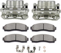 SCITOO Front Left & Right Brake Kit [4] Brake Pads [2] Brake Disc Calipers w/Bracket Compatible With 2002-2005 for Ford for Explorer,2001-2002 for Ford for Explorer Sport