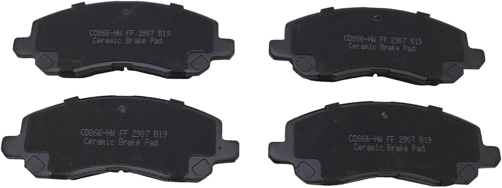 TRQ Performance Front Brake Pad and Rotor Set Ceramic Coated Drilled Slotted Vented Rotors Calipers Compatible with 07-17 Jeep Compass Patriot 08-14 Dodge Avenger 07-12 Caliber 11-14 Chrysler 200