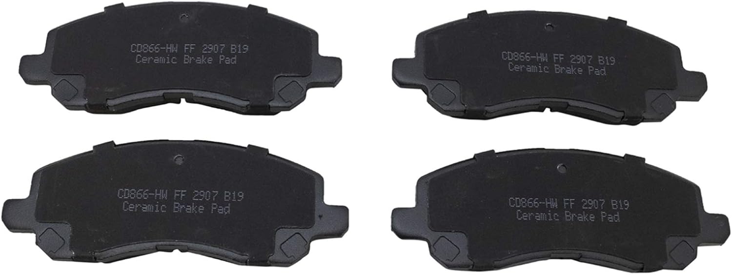 TRQ Performance Front Brake Pad and Rotor Set Ceramic Coated Drilled Slotted Vented Rotors Calipers Compatible with 07-17 Jeep Compass Patriot 08-14 Dodge Avenger 07-12 Caliber 11-14 Chrysler 200