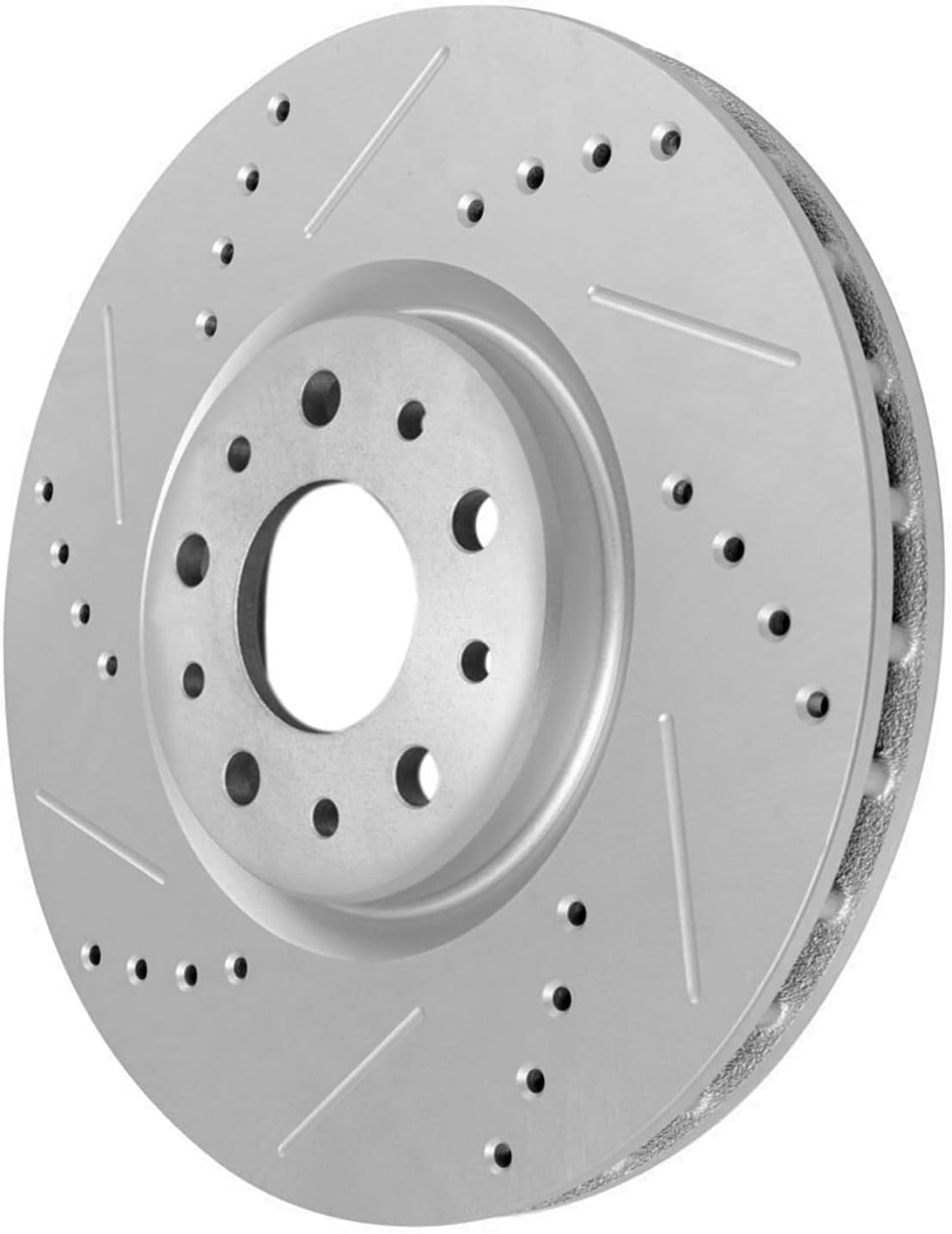 Detroit Axle - 6pc Front Brake Kit for 2015-2022 Ram Promaster City, 2016 2017 2018 2019 2020 2021 Drilled and Slotted Disc Brakes Rotors Ceramic Brake Pads Replacement : 12.01' inch Rotor