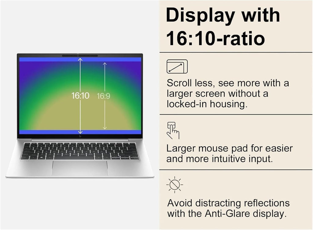 HP EliteBook 640 G11 Business AI PC Laptop (14' FHD+, Intel Core Ultra 7 155U, 32GB DDR5 RAM, 1TB SSD, 12-Core (> i7-1355U)), HP Wolf Security, 2x Thunderbolt 4, Backlit, FHD Webcam, Wi-Fi, Win 11 Pro