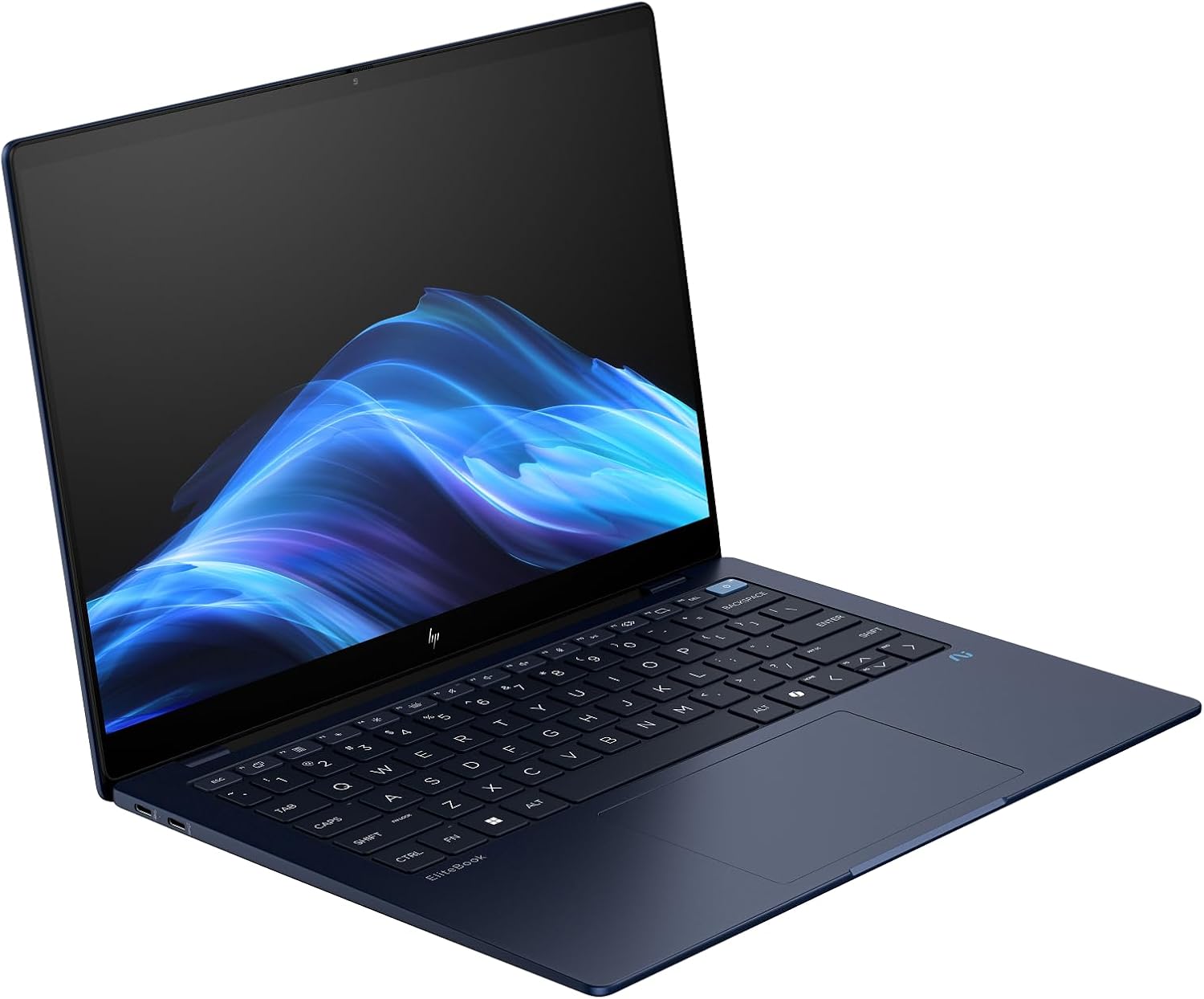 HP EliteBook Ultra G1q Notebook AI PC Qualcomm Snapdragon 16GB RAM 512GB SSD Qualcomm Adreno GPU Atmosphere Blue - Snapdragon X Elite X1E-78-100 (Up to 3.4 GHz, 12 cores) - 2.2K (2240 x 1400) - Integr