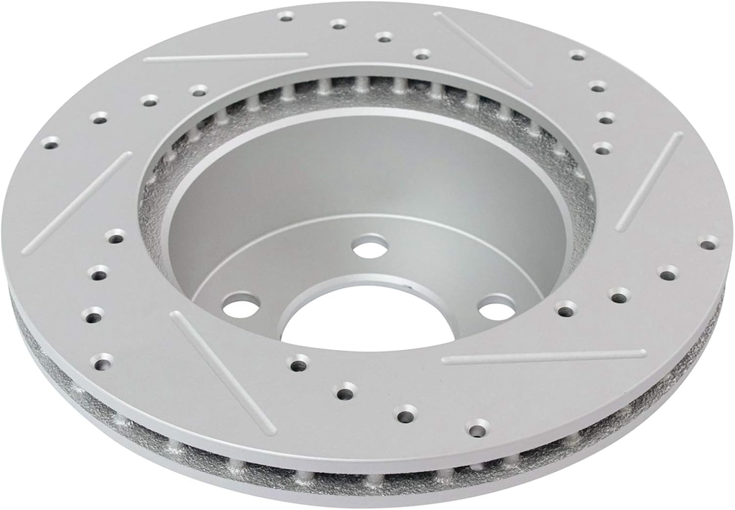 TRQ Performance Front Brake Pad and Rotor Set Ceramic Coated Drilled Slotted Vented Rotors Calipers Compatible with 91-98 Jeep Cherokee 91-92 Comanche 93-98 Grand Cherokee 91-99 Wrangler