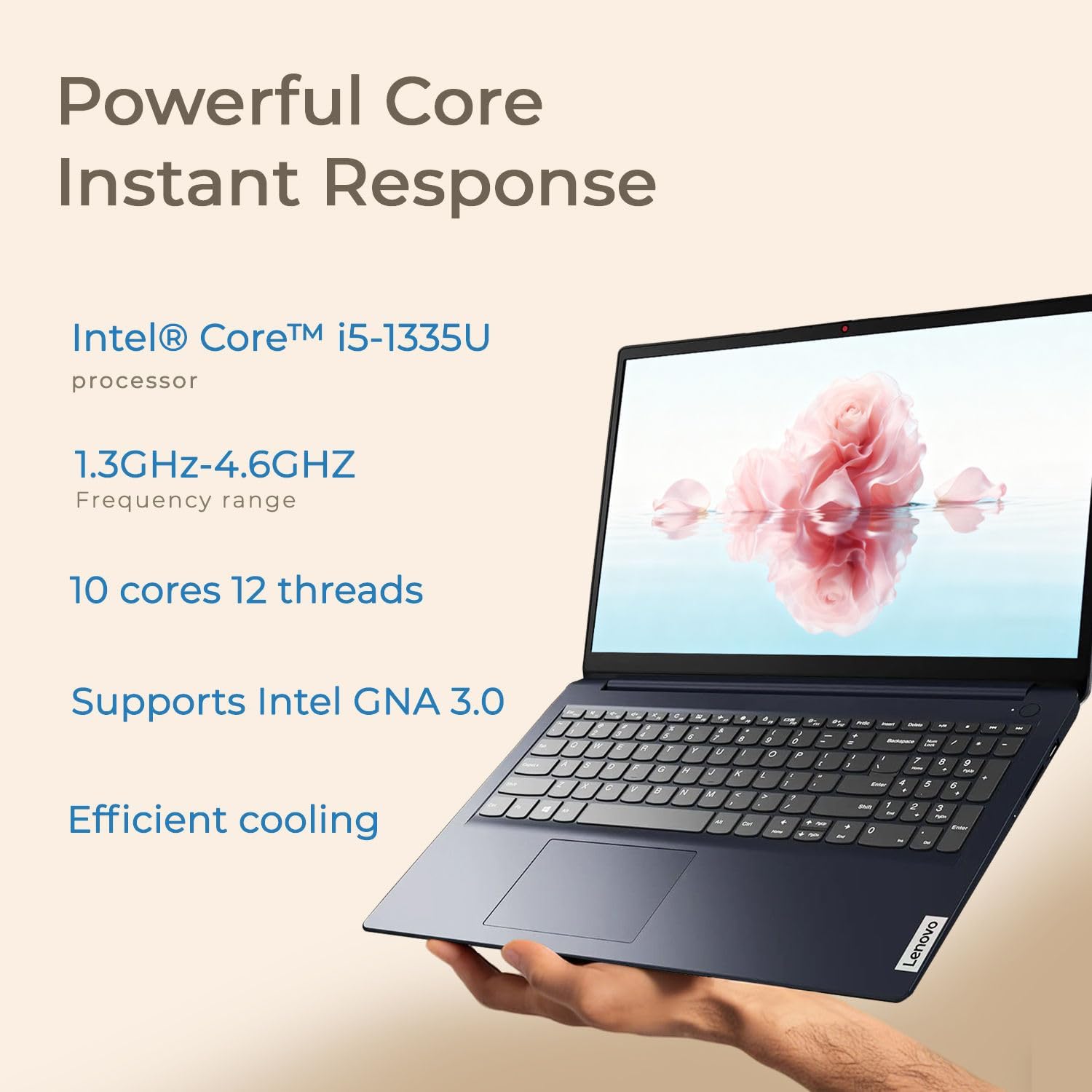Lenovo IdeaPad 1i 15.6' FHD Touchscreen Laptop, Intel i5-1335U, 24GB RAM, 1TB SSD, FHD Touch, Fast WiFi 6, Windows 11, Slim & Portable, Student & Business Laptop, Blue, WOWPC Recovery USB Included