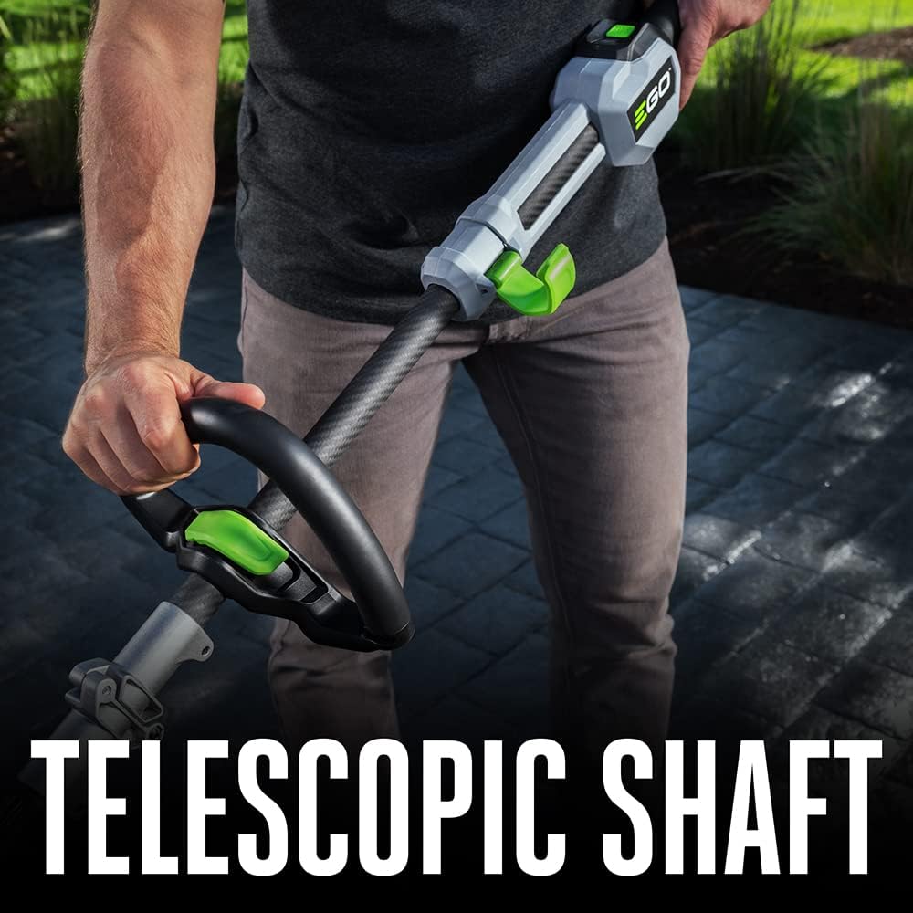 EGO POWER+ String Trimmer, Battery Powered, 16' Trimmer for Weeds and Grass with POWERLOAD, LINE IQ, Telescopic Carbon Fiber Shaft, Battery and Charger Not Included - ST1620T