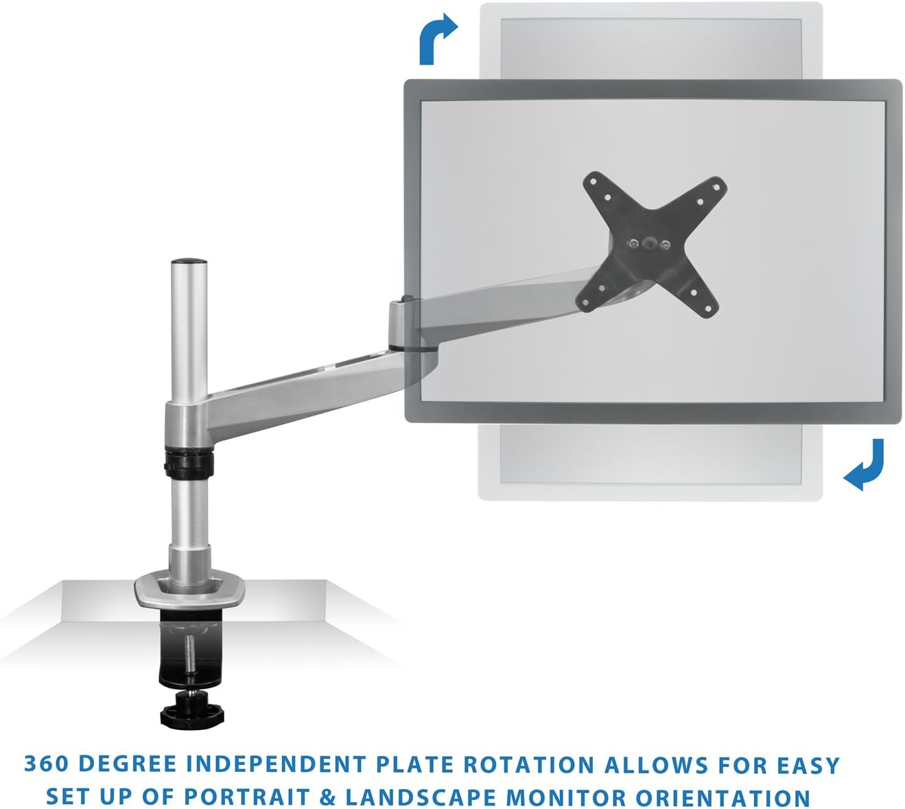 Mount-It! Articulating Single Arm Computer Monitor Desk Mount for 24-Inch Monitors (MI-33116)