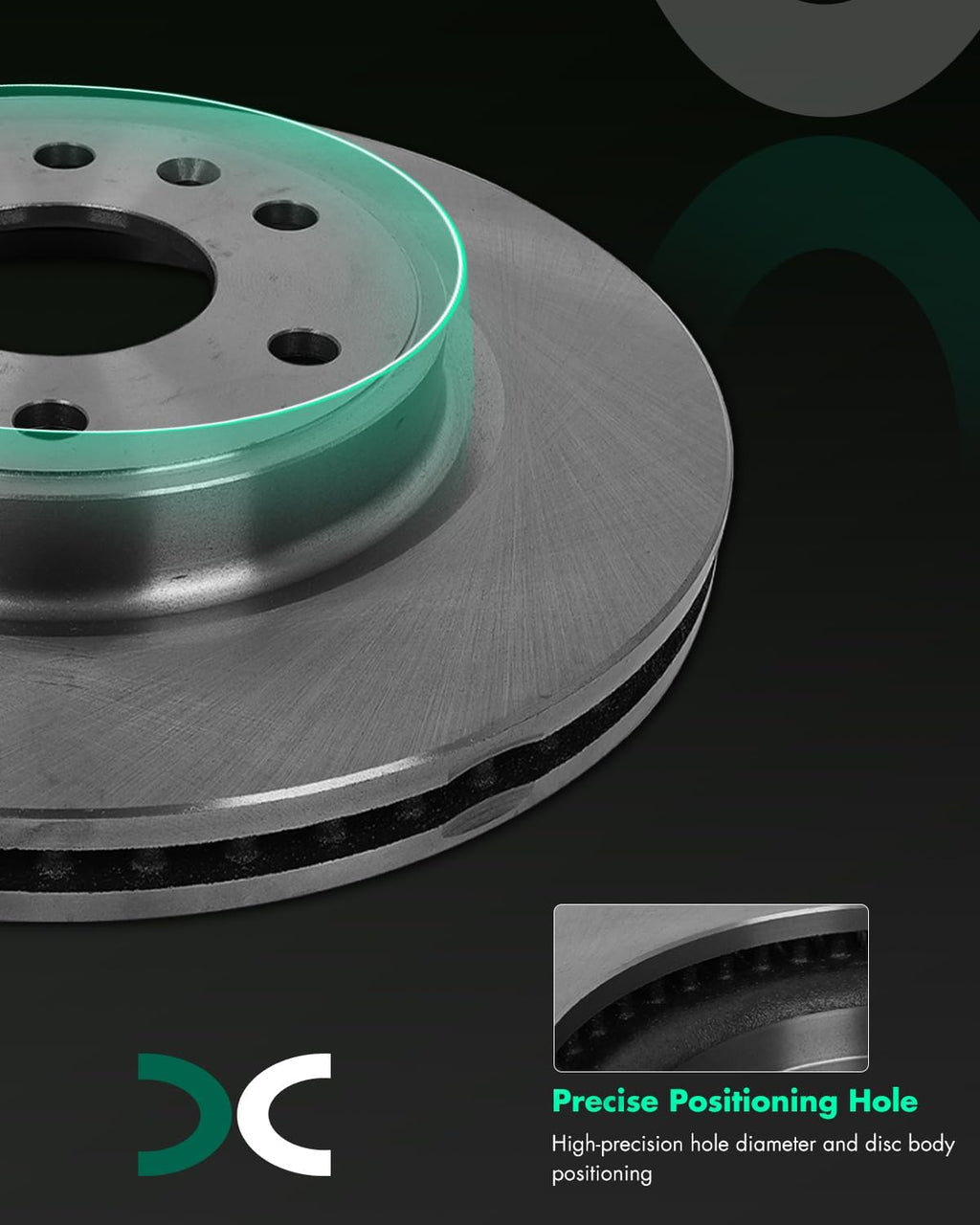 SCITOO - Brake Kits For Buick For Enclave 2008-2017,For Traverse 2009-2017,For GMC For Acadia 2007-2016,For Acadia Limited 2017 Front Disc Brake Rotors and Semi Metallic Brakes Pads: 55150;D1169