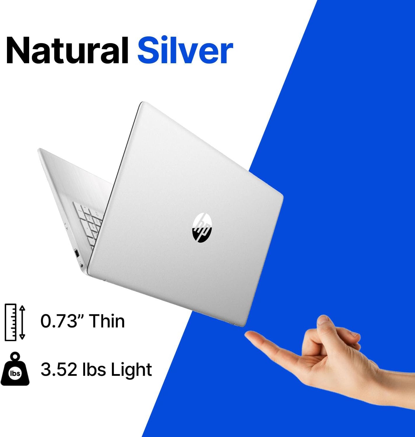 HP 15.6' FHD Touchscreen Business Laptop • 2026 Edition • AMD Ryzen 5 7520U • 8GB LPDDR5 • 256GB PCIe SSD • Copilot AI • Wi-Fi 6 • Numeric Keypad • Windows 11 • w/o Mouse