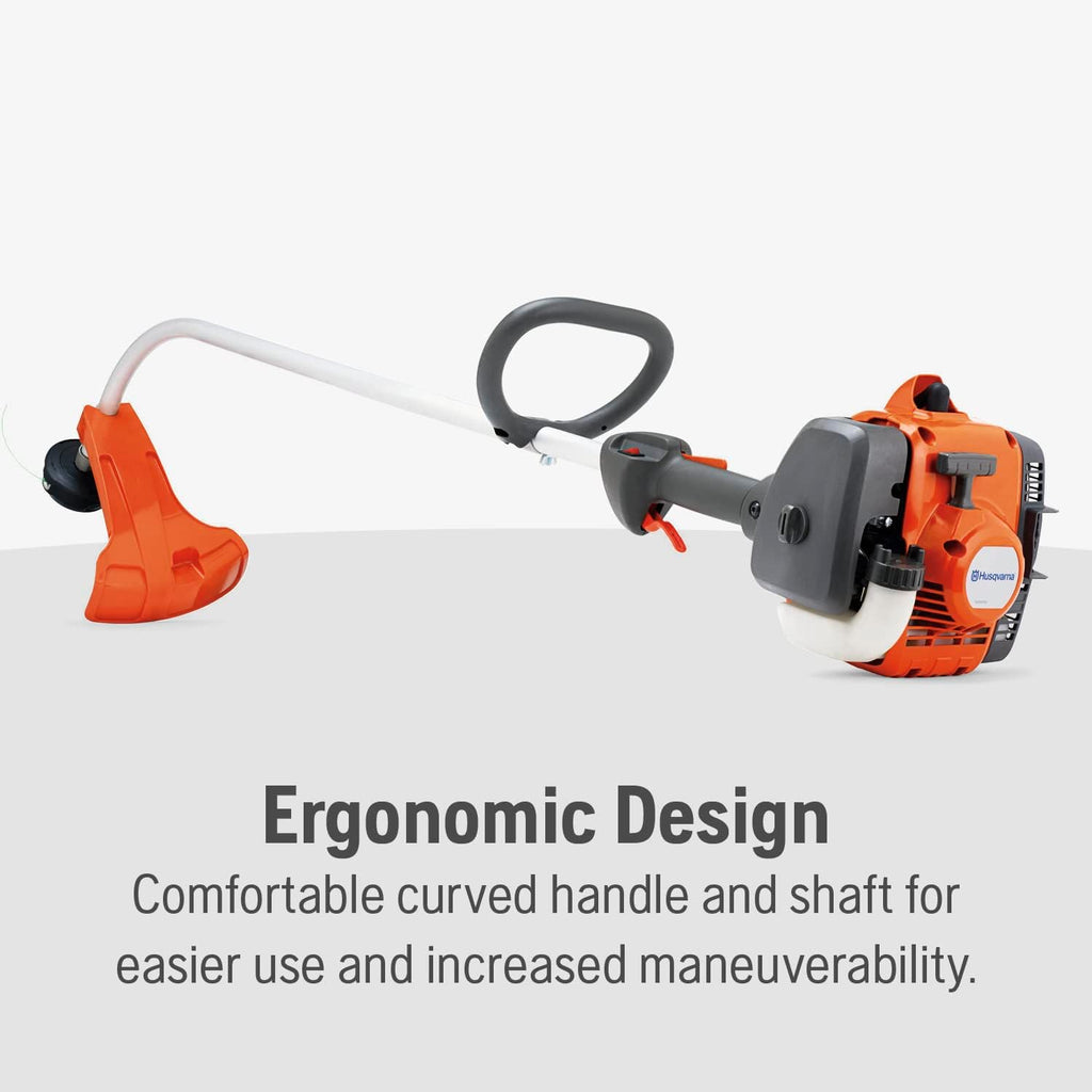 Husqvarna 122C Gas String Trimmer, 22-cc 2-Cycle, 17-inch Curved Shaft Gas String Trimmer with Tap N' Go Trimmer Head, 966712703