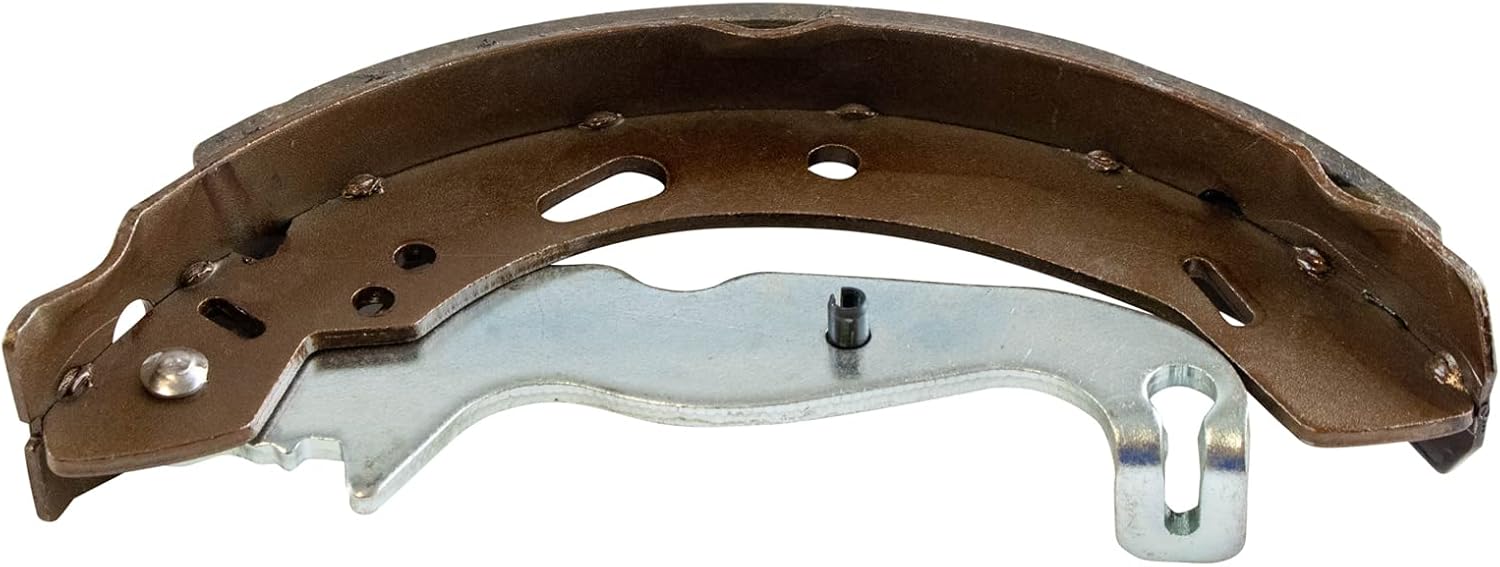 TRQ Performance Front Rear Brake Pad Rotor Shoe Drum Kit Ceramic Slotted Drilled G-Coated 10.16 in for 2011-2016 Ford Fiesta