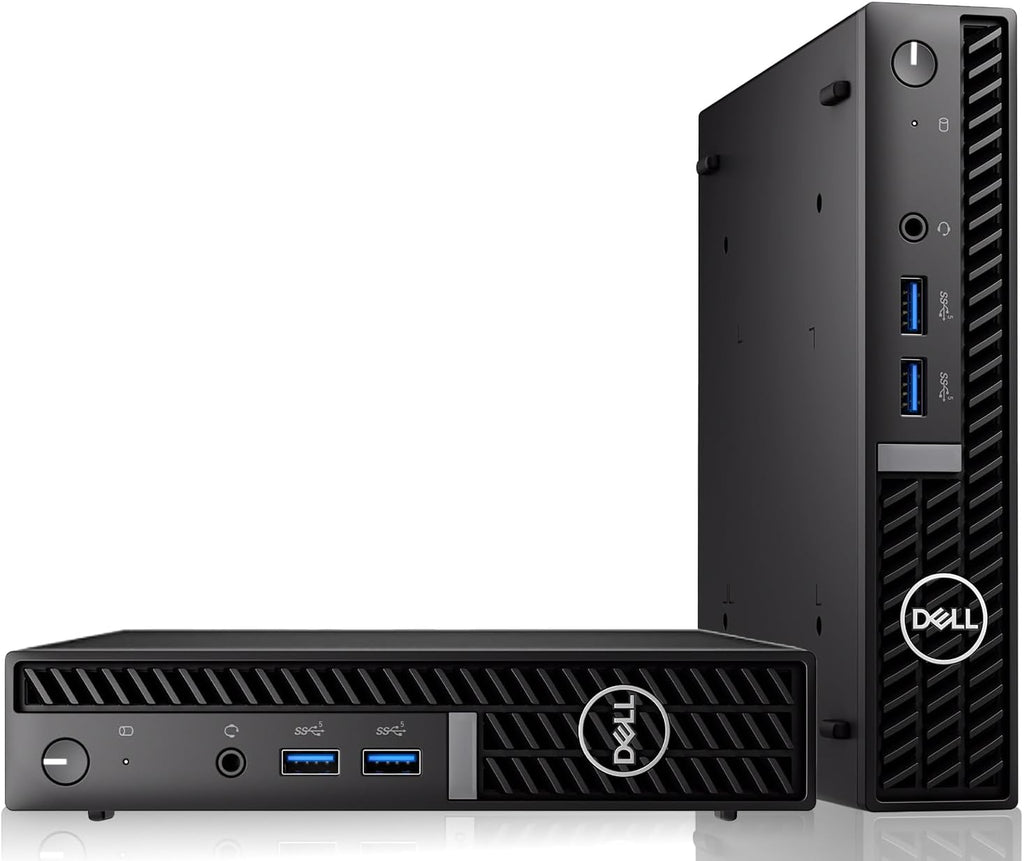 Dell Optiplex Tiny Mini Desktop PC, Core i5, 16GB RAM, 512GB SSD with Dual 32 inch Curved Monitor, AI Enabled RGB Keyboard Mouse, RGB Soundbar and Webcam Windows 11 Pro (Renewed)