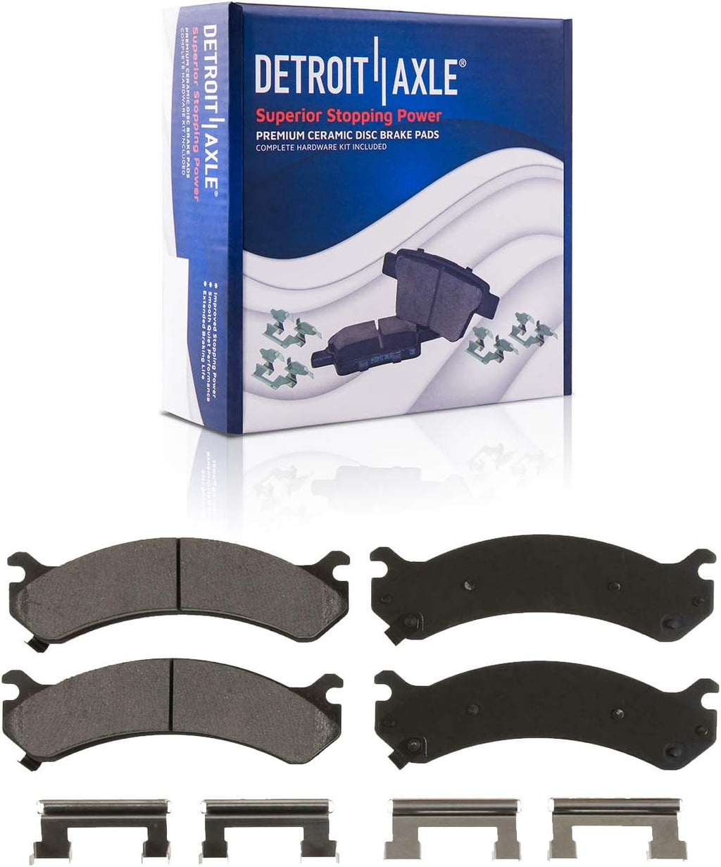 Detroit Axle - Brake Kit for 2003-2020 Express Savana 3500, 2006-2016 Express Savana 2500, Front & Rear Disc Brake Rotors Ceramic Brake Pads Brake Calipers Replacement