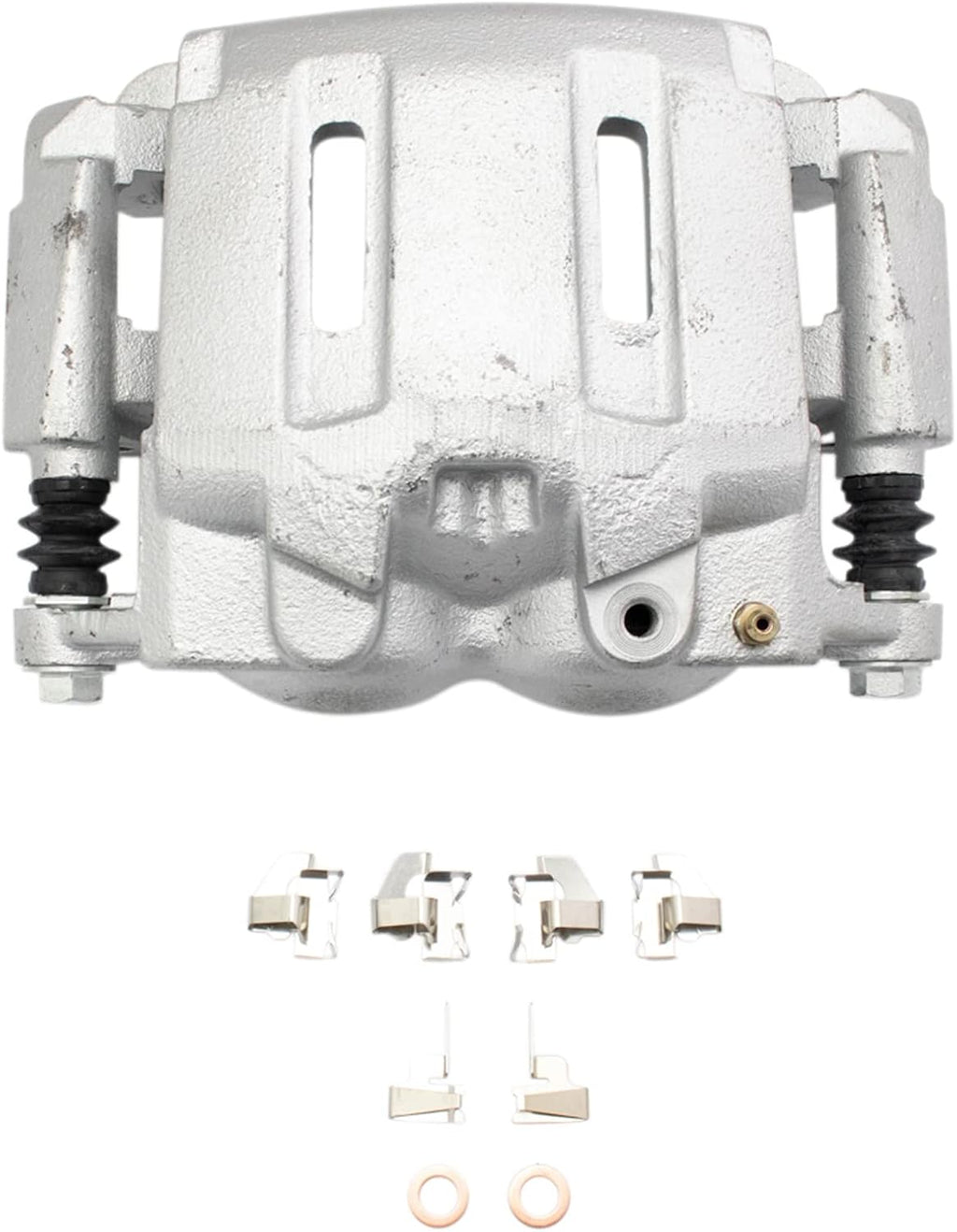 TRQ Front Performance Brake Pad, Caliper, & Rotor Kit Semi-Metallic Premium G-Coated Compatible with 2005-2012 Ford F-250 Super Duty F-350 Super Duty