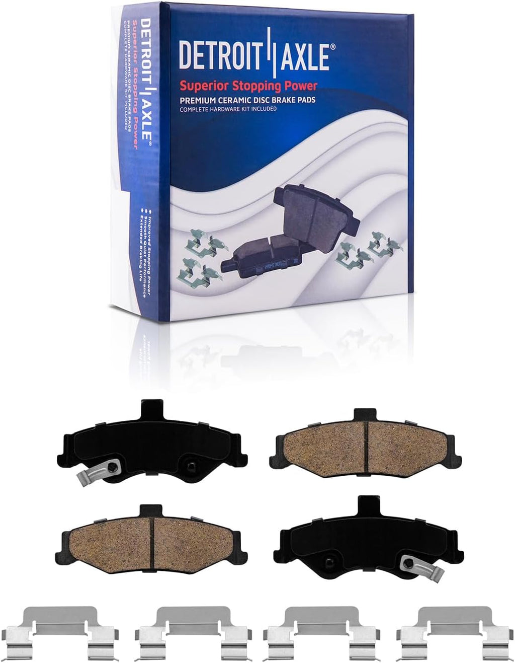 Detroit Axle - Rear Brake Kit for 98-02 Chevrolet Camaro Pontiac Firebird Drilled and Slotted Disc Brake Rotors Ceramic Brakes Pads 1998 1999 2000 2001 2002 Replacement : 12.01' inch Rotor