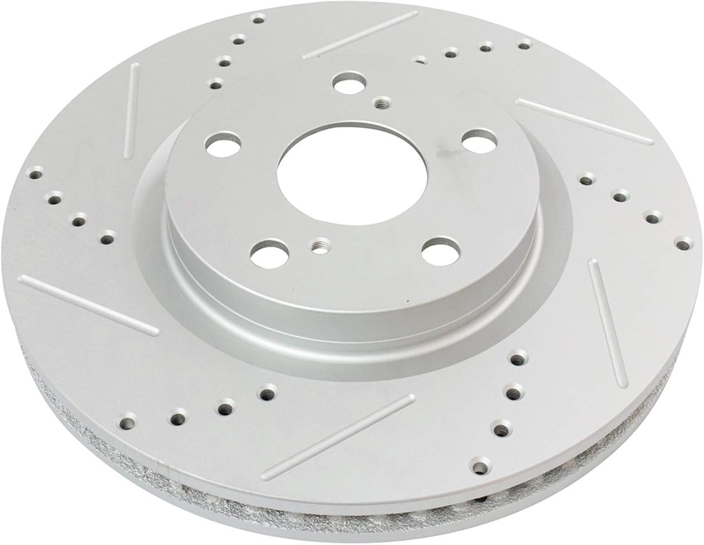 TRQ Performance Front Brake Calipers Ceramic Pads & Drilled Rotors Compatible with Corolla Matrix RAV4