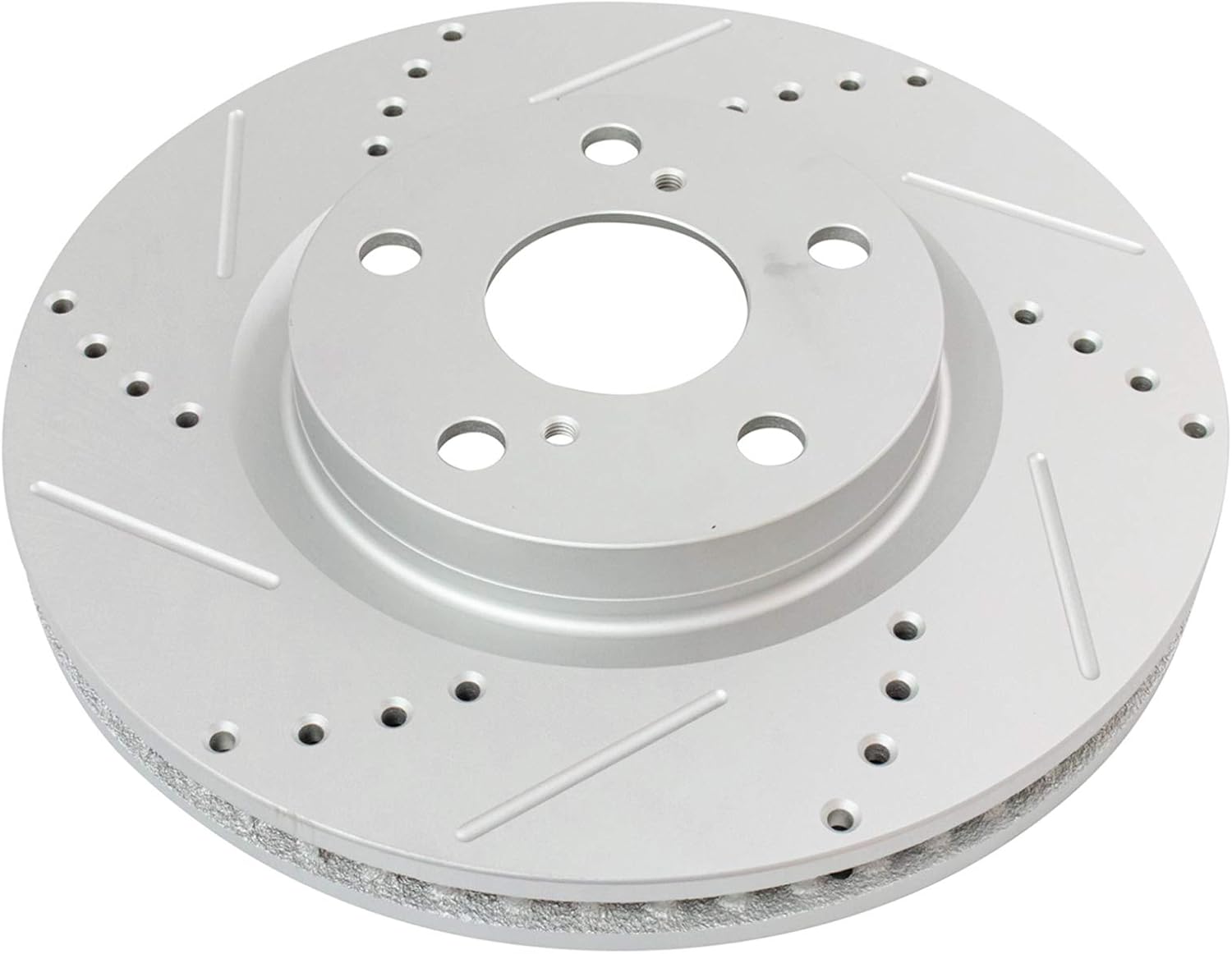 TRQ Performance Front Brake Pad and Rotor Set Ceramic Vented Coated Rotors Calipers Compatible with 2006-2012 Toyota RAV4