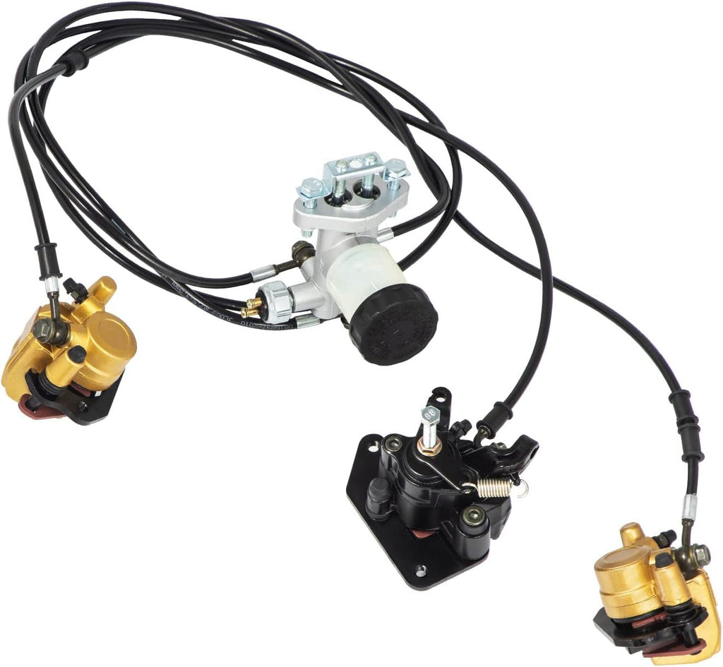 Vevor Go Kart Brake Master Cylinder Kit Go Kart Hydraulic Brake Kit Universal Go Karts Brake Kit Kandi Complete Including Master Cylinder, Hose, Caliper, Pad for 150cc : Automotive
