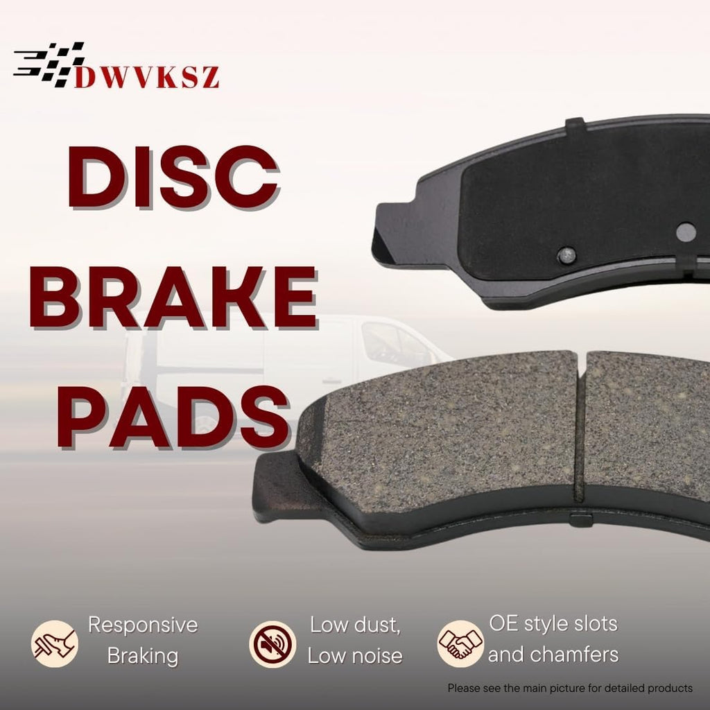 Front Ceramic Brake Pads and Brake Rotors Kit, Set of 3 Front Brake Kit for Ford Fiesta 1.6L 2011 2012 2013 2014 2015 2016 2017 2018 2019, for Fiesta 1.0L 2014 2015 2016 2017