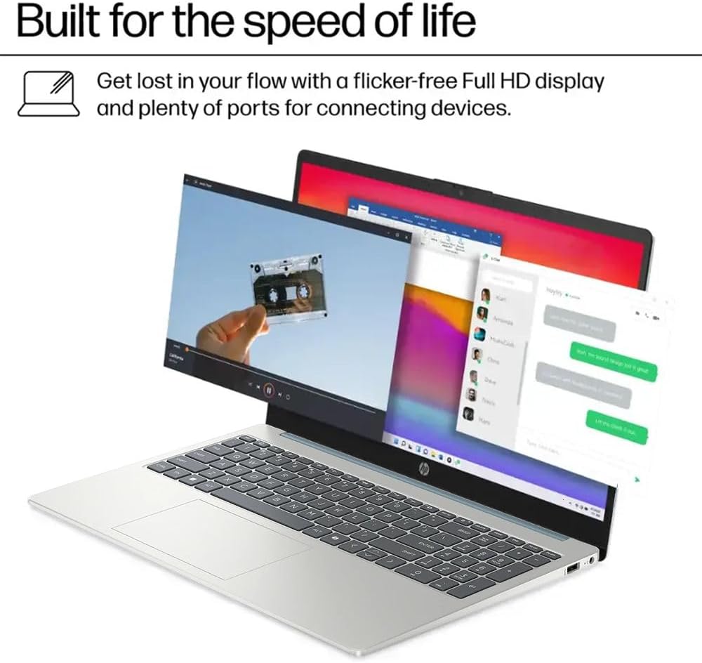 HP Pavilion Laptop, 15.6' FHD Touchscreen, Intel i3-N305, 32GB RAM 1TB PCIe SSD, Win 11 Home, WiFi 6, FHD Audio, Anti-Glare, Up to 10.25 Hrs Use, FHD Camera, w/WOWPC Recovery USB