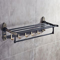 Towel Rack Wall Mounted，Bathroom Towel Holder Bathroom Towel Rack Wall Mounted Towel Holder, Fold White Gold Bath Towel Rack, Active Bathroom Holder, Antique Double Towel Shelf Towel Rack (Color : C)